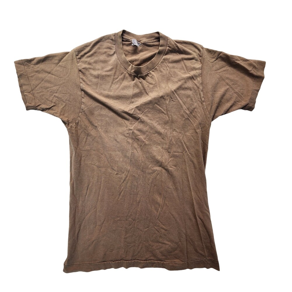 Vintage BVD Men's T-Shirt M Brown Military Issue Single Stitch #2257